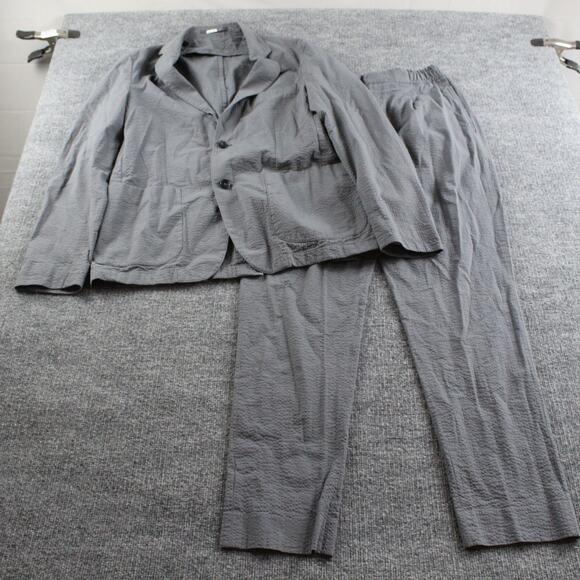 Officine Generale Paris Suit Set Men 50 Gray Cotton Blazer Trouser Work Business - Picture 1 of 16